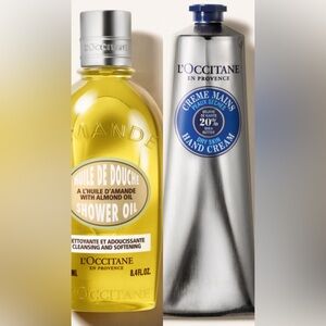 L'OCCITANE BUNDLE OF Almond Shower Oil  & SHEA BUTTER HAND CREAM